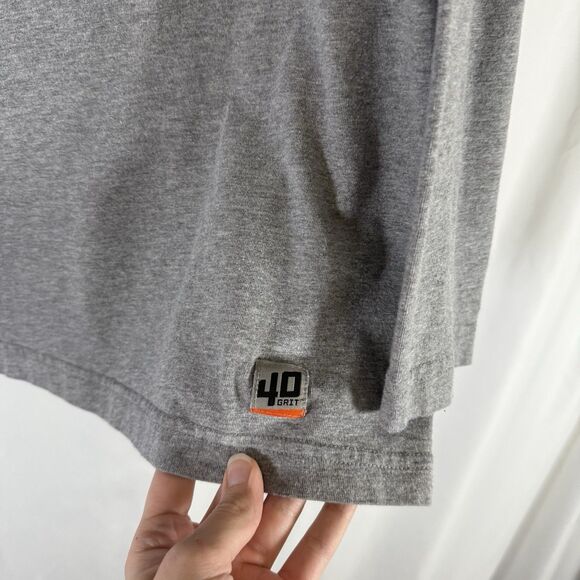 Duluth 40 Grit Shirt Men's XL Grey Long Sleeve Crew Neck Solid 100% Cotton - Picture 4 of 10